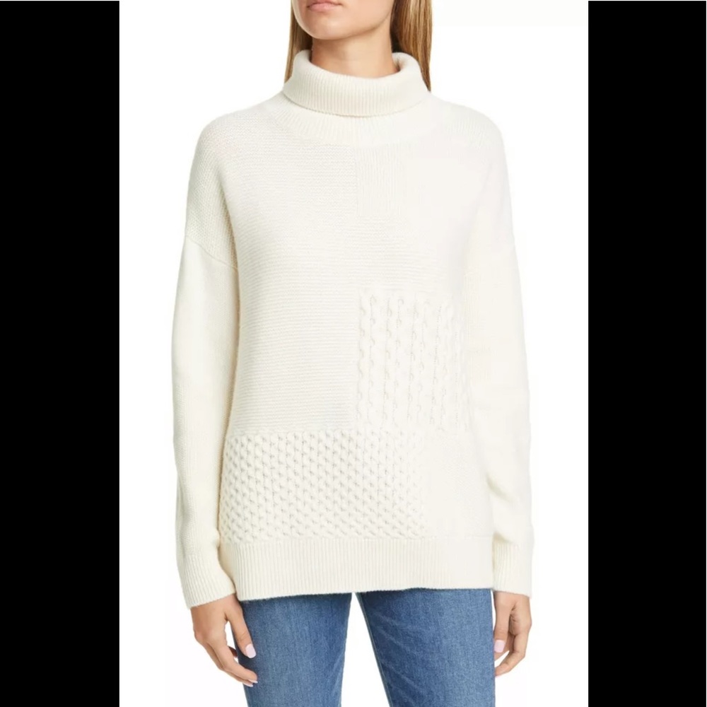 NWT $399 Nordstrom Cashmere Ivory Sweater M